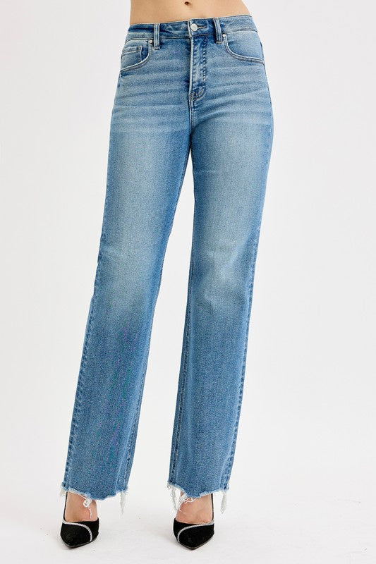 Words Of Wisdom Wide Leg Risen Jeans