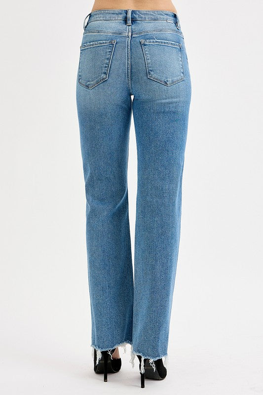 Words Of Wisdom Wide Leg Risen Jeans