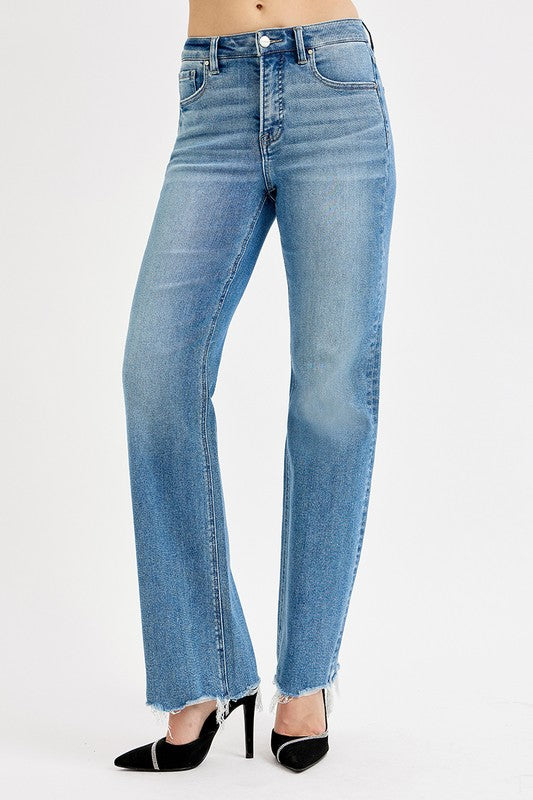 In It For The Long Haul Wide Leg Risen Jeans