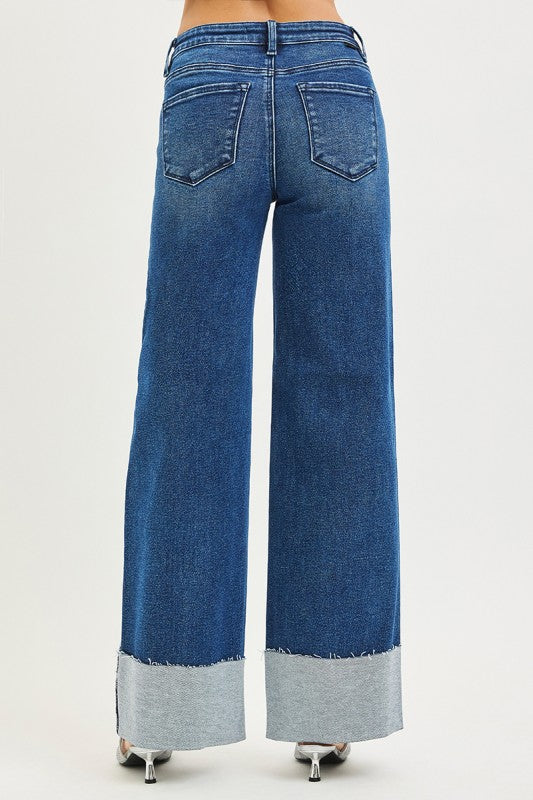 She’ll Leave You With A Smile Wide Leg Risen Jeans
