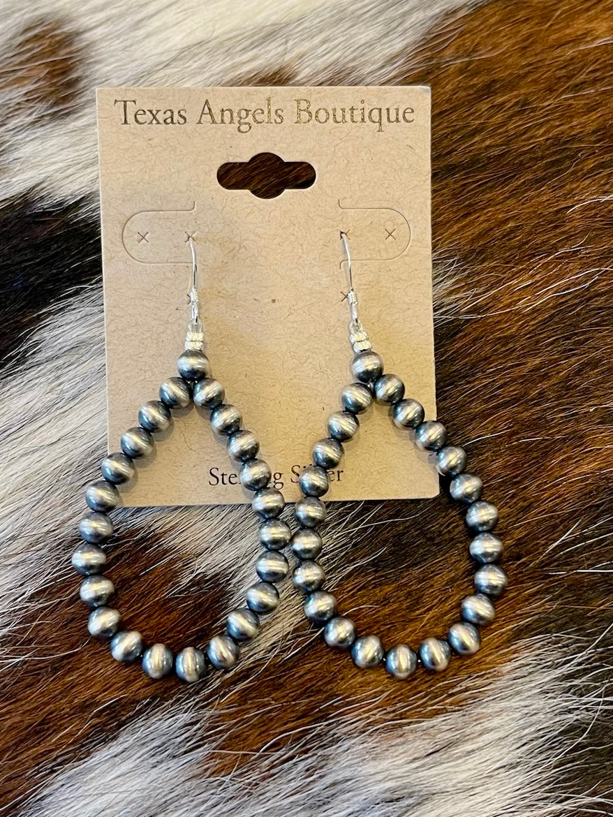 Sterling Silver Navajo Pearl Earrings