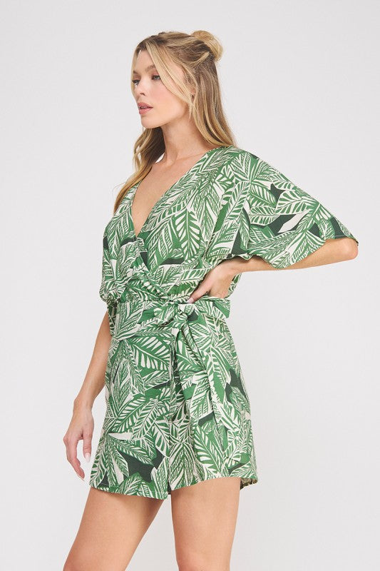 Find Me In Paradise Palm Tree Printed Romper