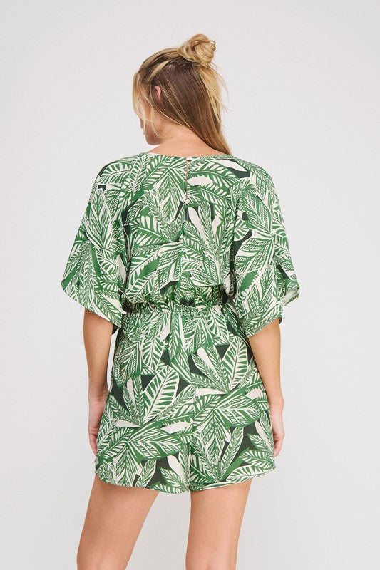 Find Me In Paradise Palm Tree Printed Romper