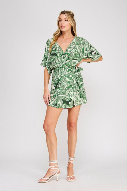 Find Me In Paradise Palm Tree Printed Romper