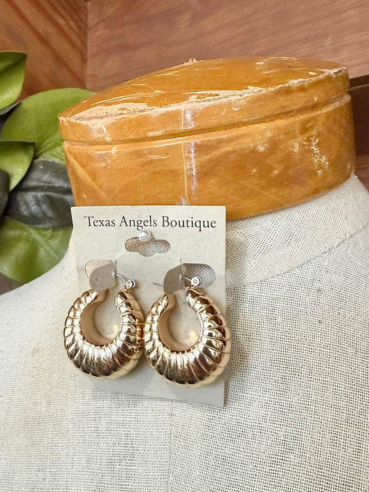 Gold Shell Earrings