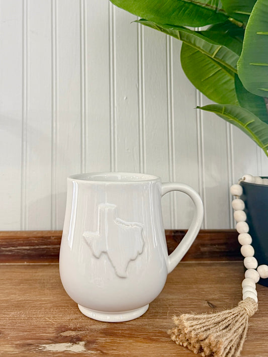 White Texas Coffee Mug