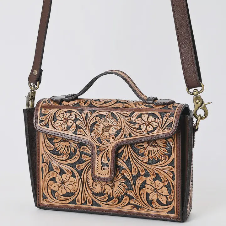 American Darling Tooled Leather Crossbody