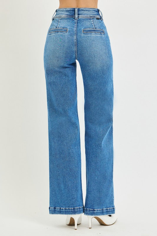 The Right Way Wide Leg Risen Jeans