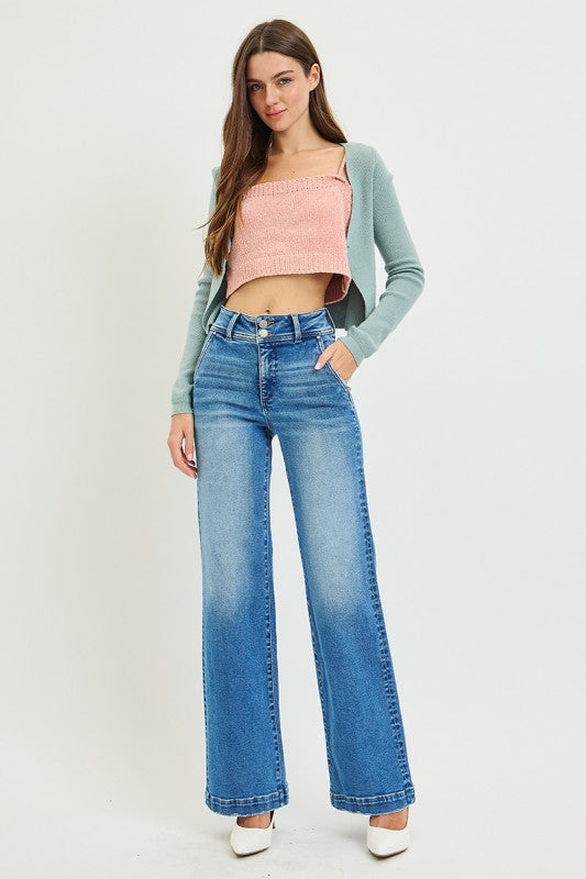 The Right Way Wide Leg Risen Jeans