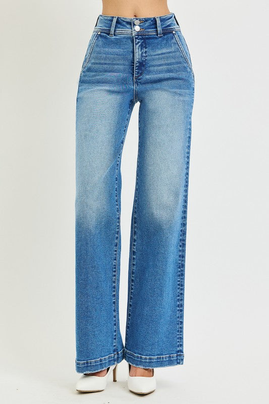 The Right Way Wide Leg Risen Jeans