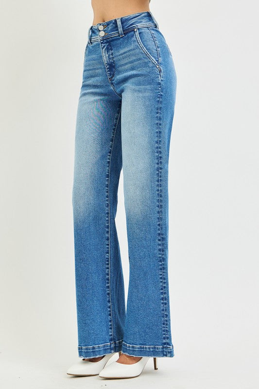 The Right Way Wide Leg Risen Jeans