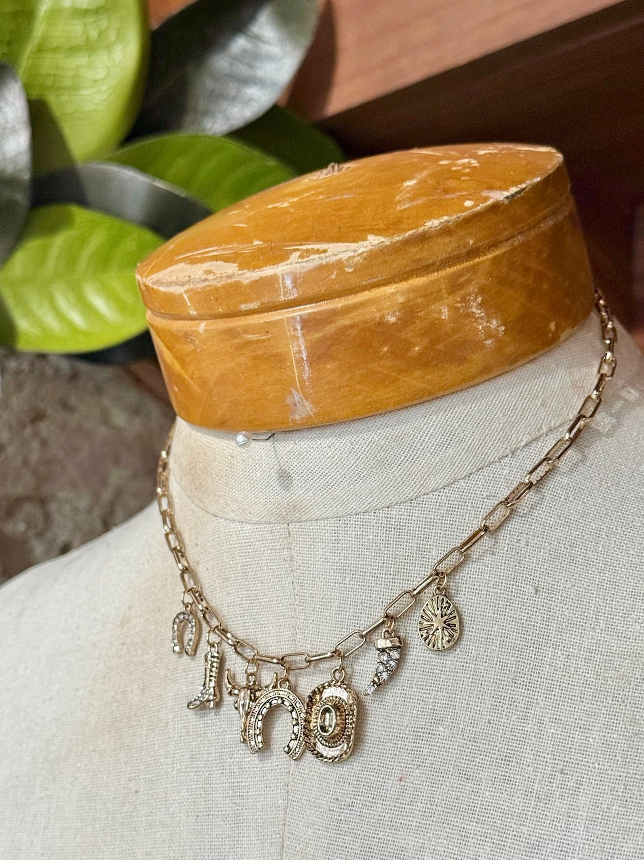 Gold Western Charm Necklace