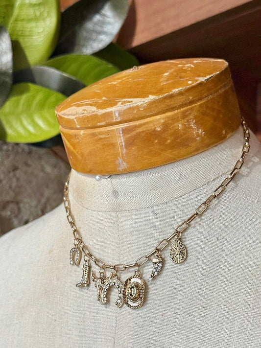 Gold Western Charm Necklace