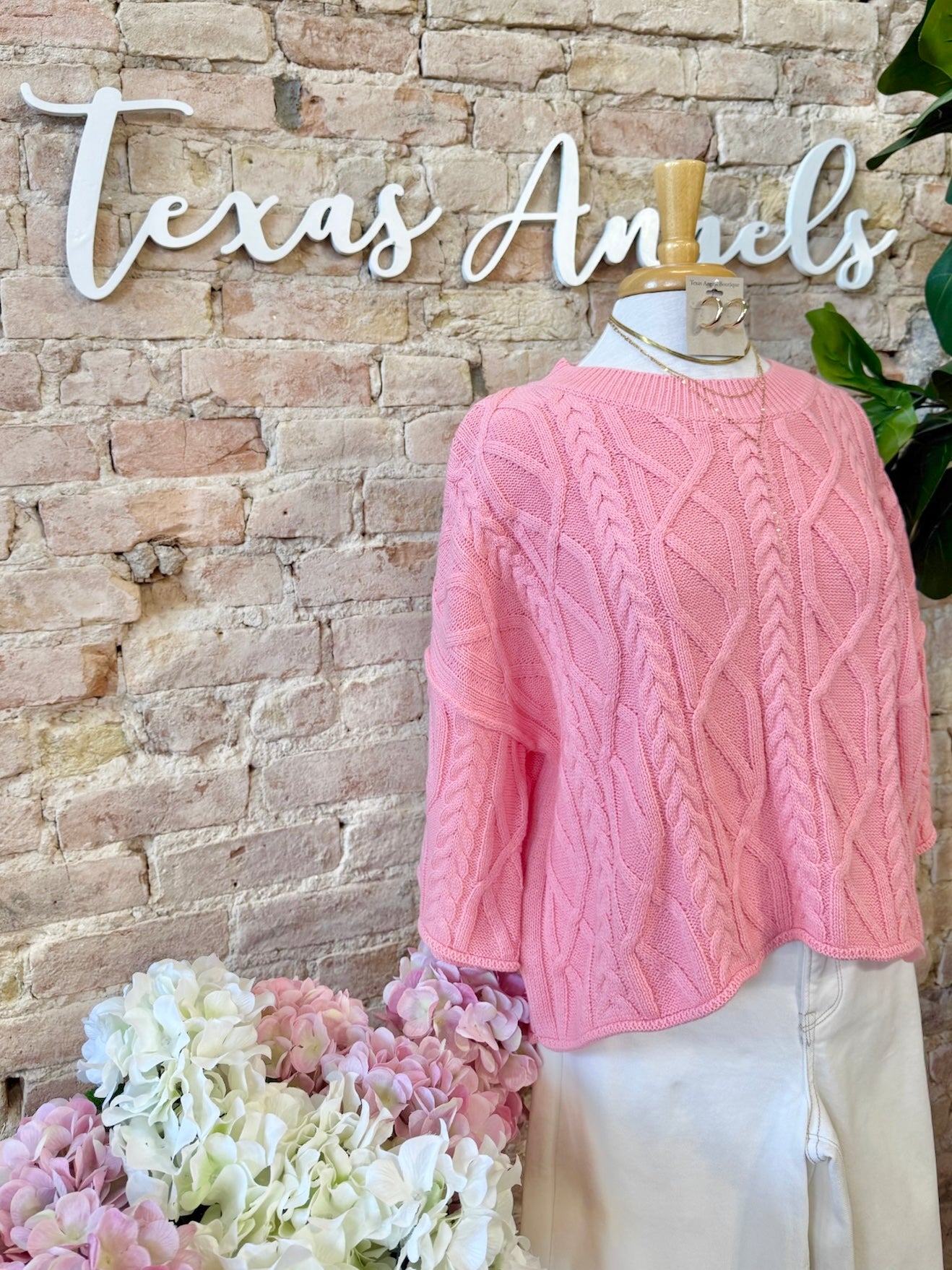 Crazy For You Coral Knit Sweater