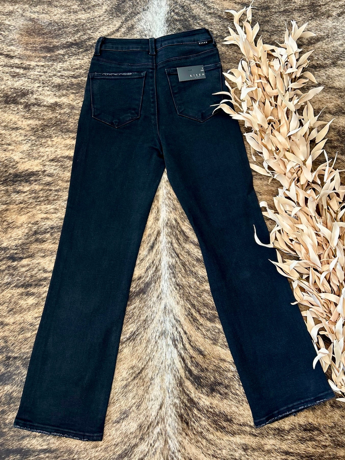 Thought You Should Know Black Straight Leg Risen Jeans