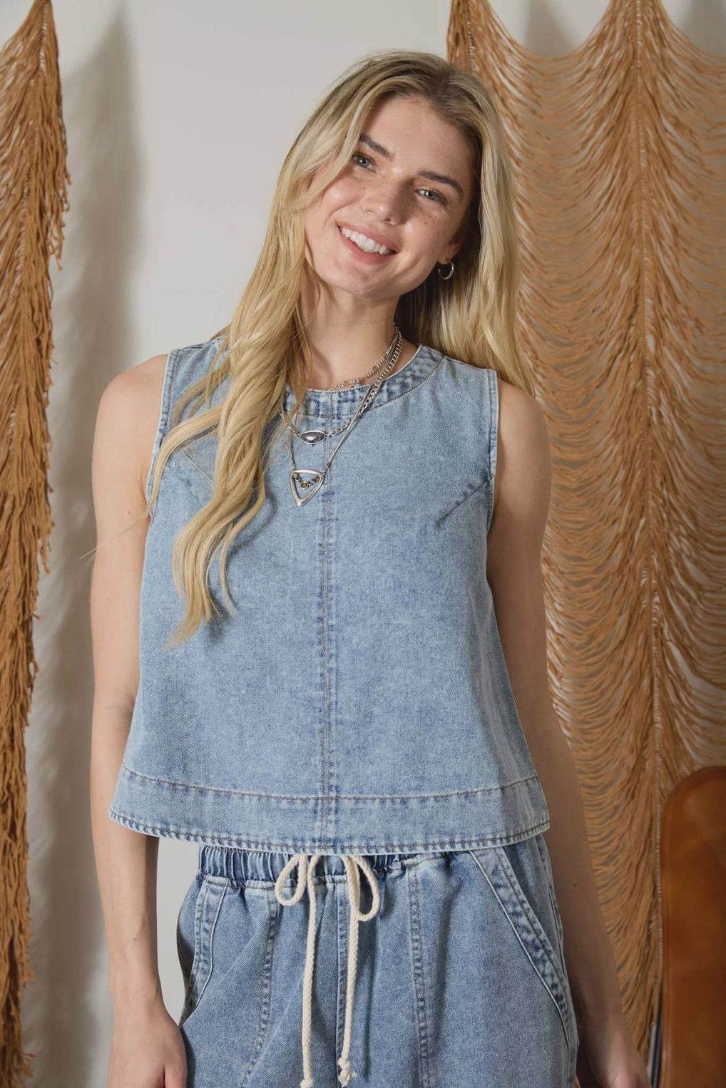 It’s The Thought That Counts Denim Tank
