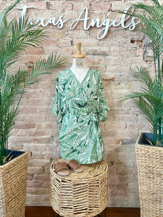 Find Me In Paradise Palm Tree Printed Romper