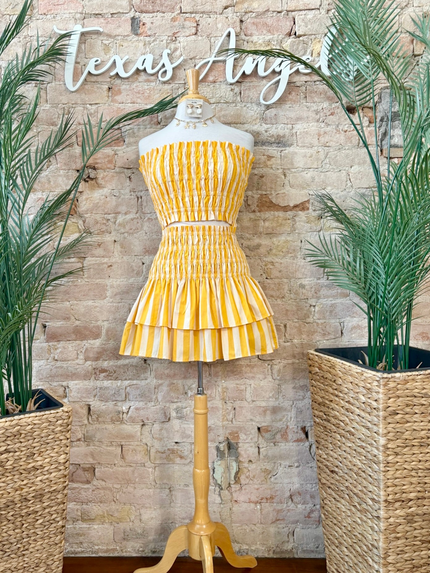 When Life Gives You Lemons Yellow Striped Tube Top