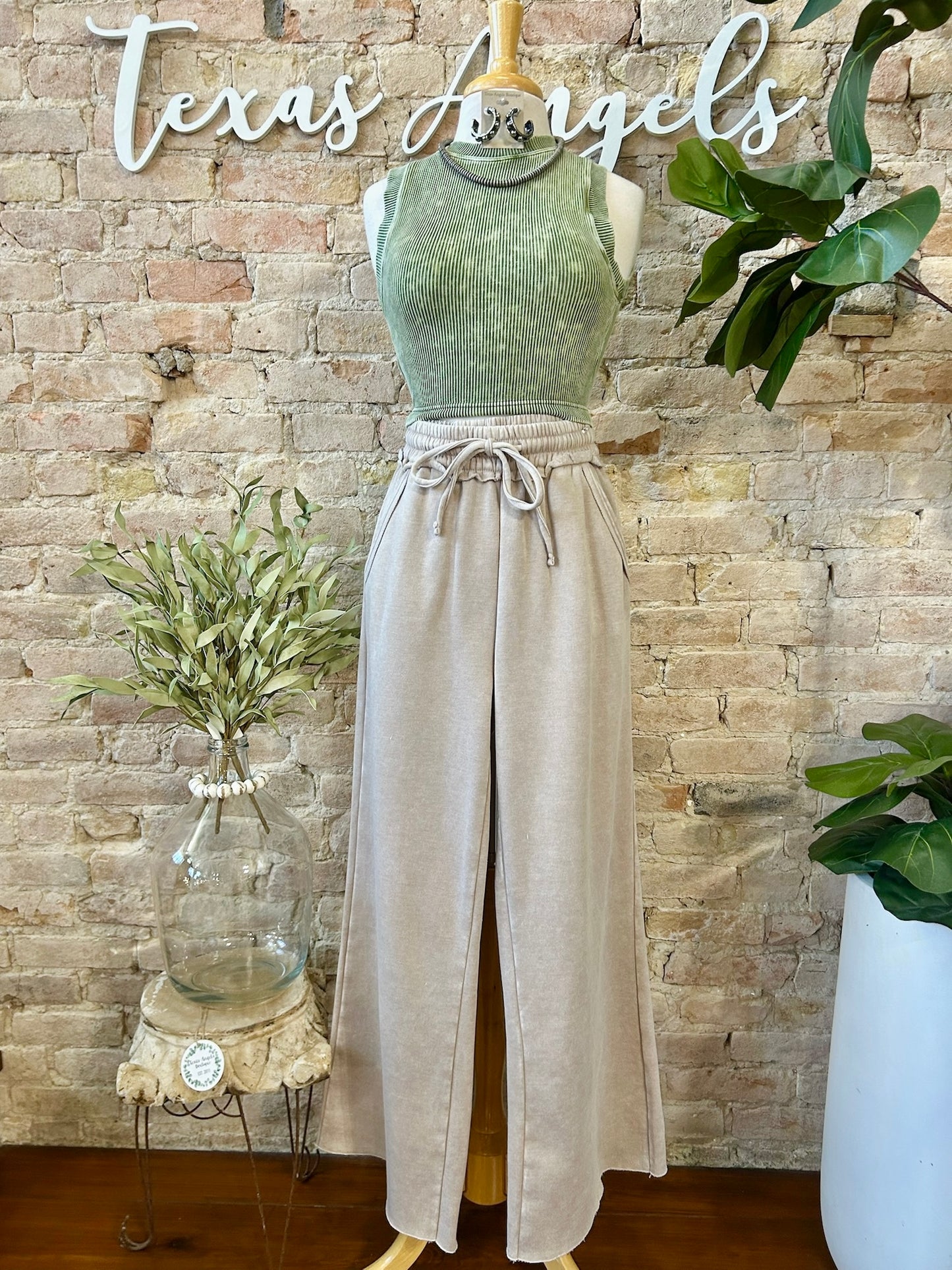 To Each Their Own Light Olive Tank Top