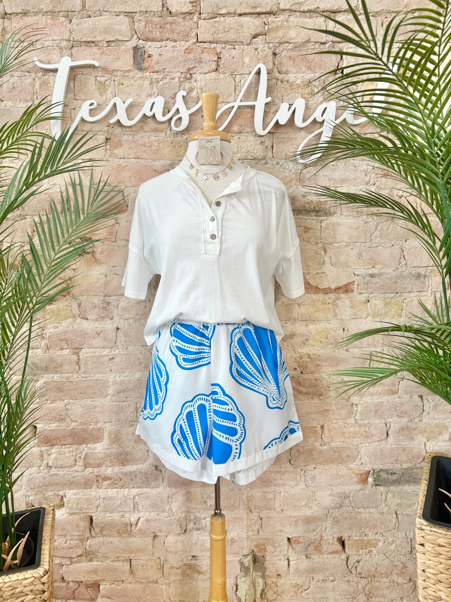 Somewhere Between The Sun & The Shore Seashell Shorts
