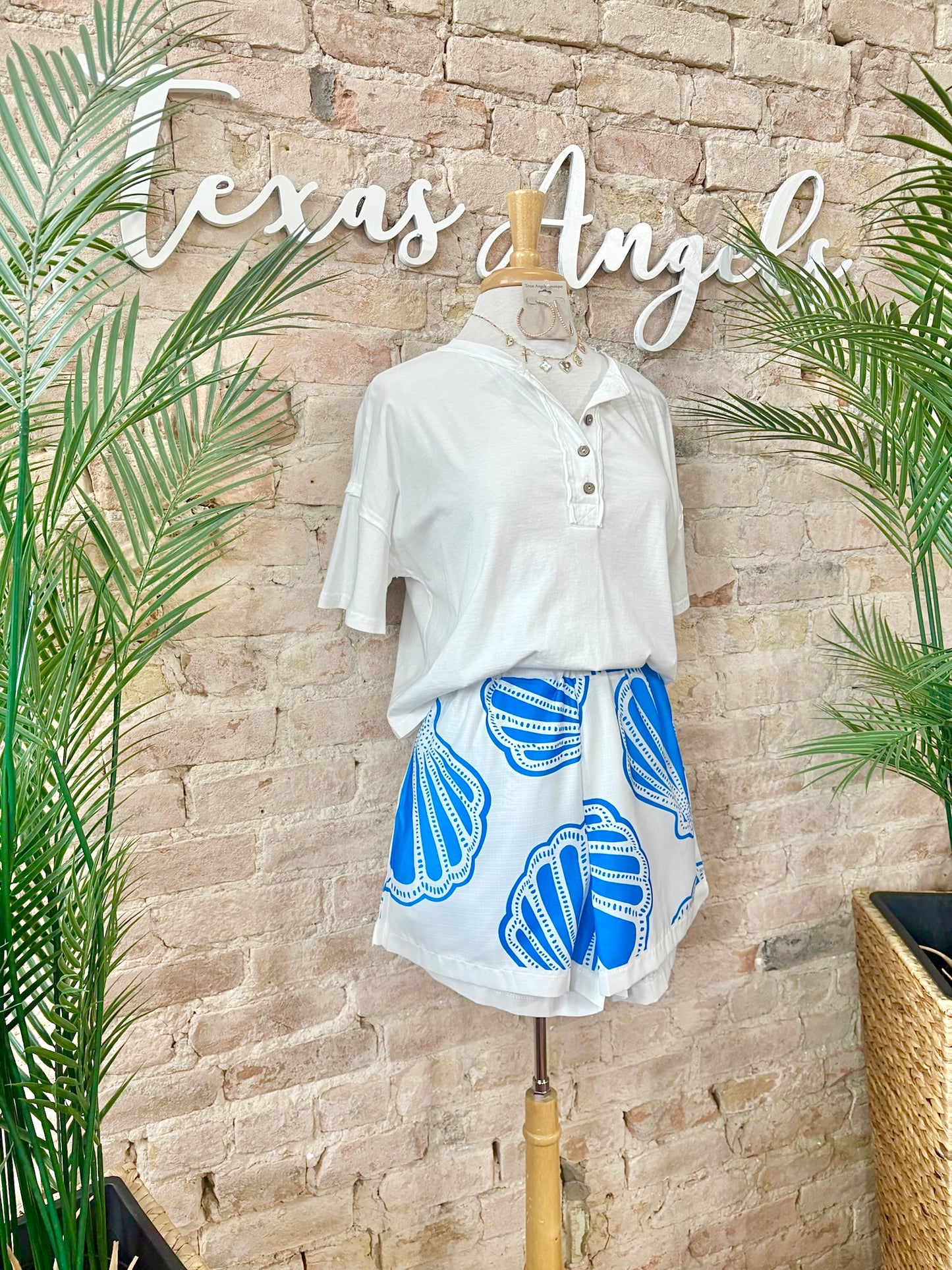 Somewhere Between The Sun & The Shore Seashell Shorts