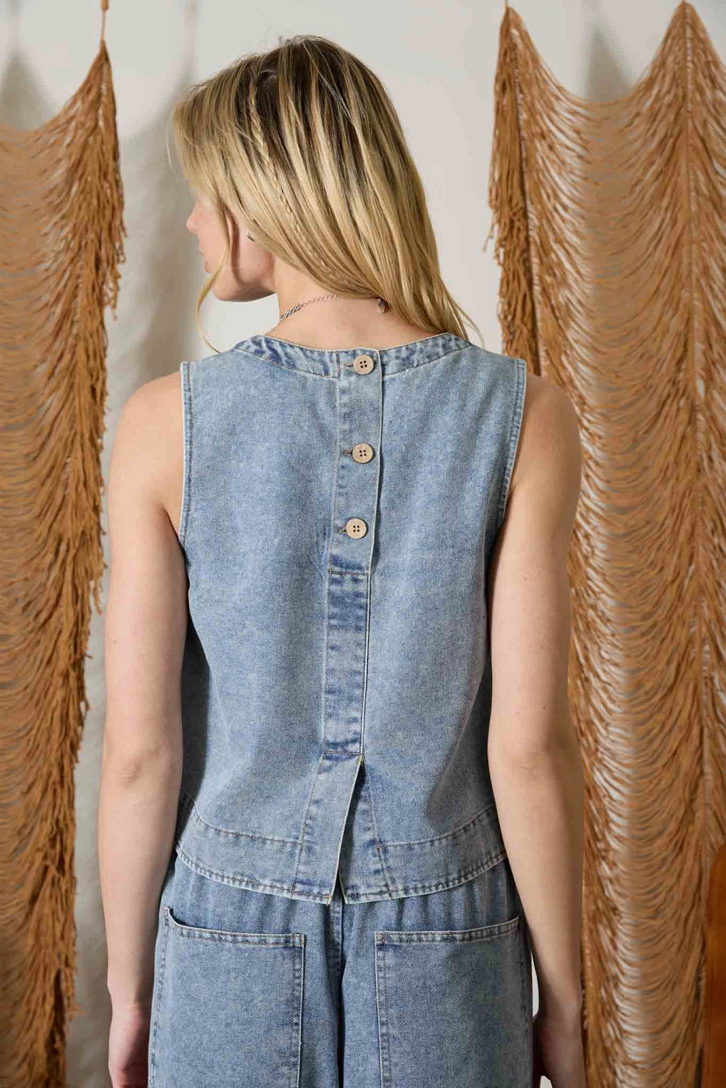 It’s The Thought That Counts Denim Tank