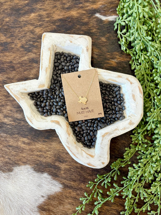 Gold Dipped Texas State Necklace