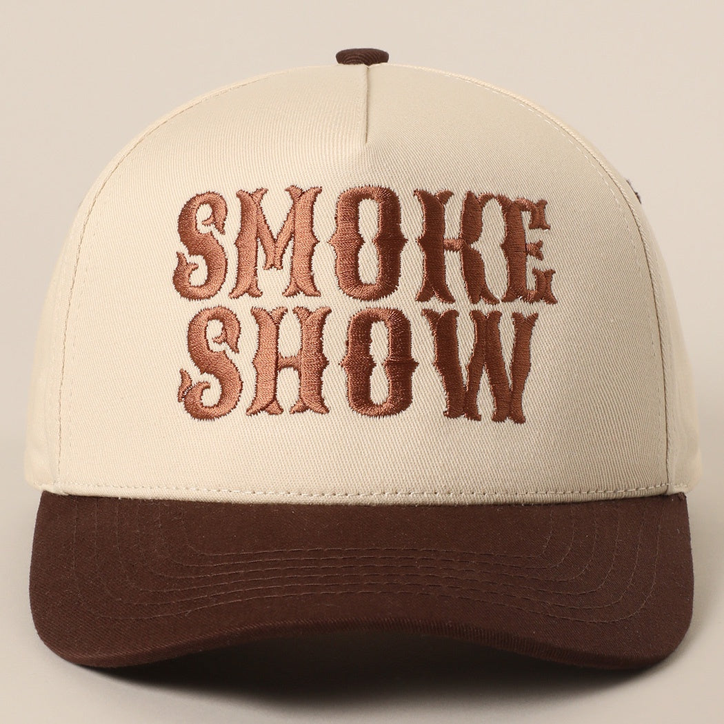 Smoke Show Brown Embroidered Trucker Hat