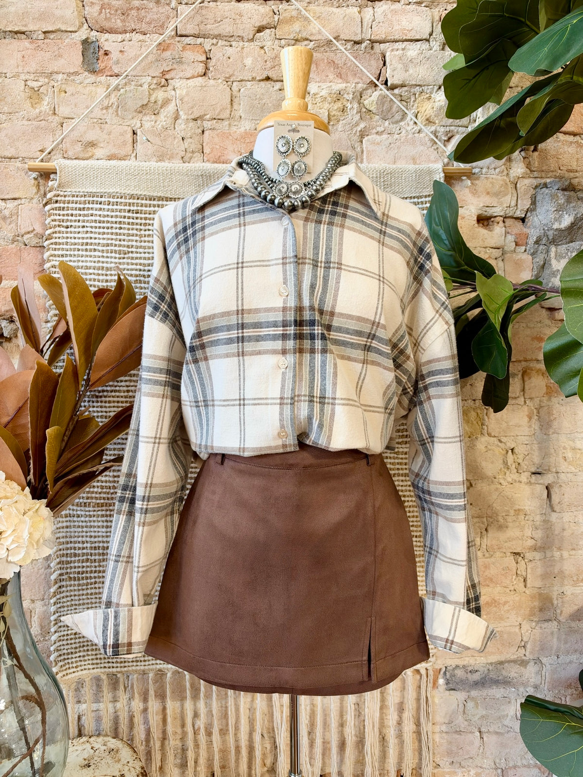 Brown Suede Skirt