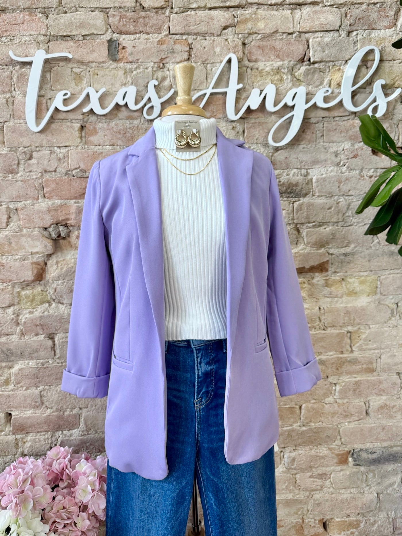 40% Off - Sending Love Letters Lavender Blazer