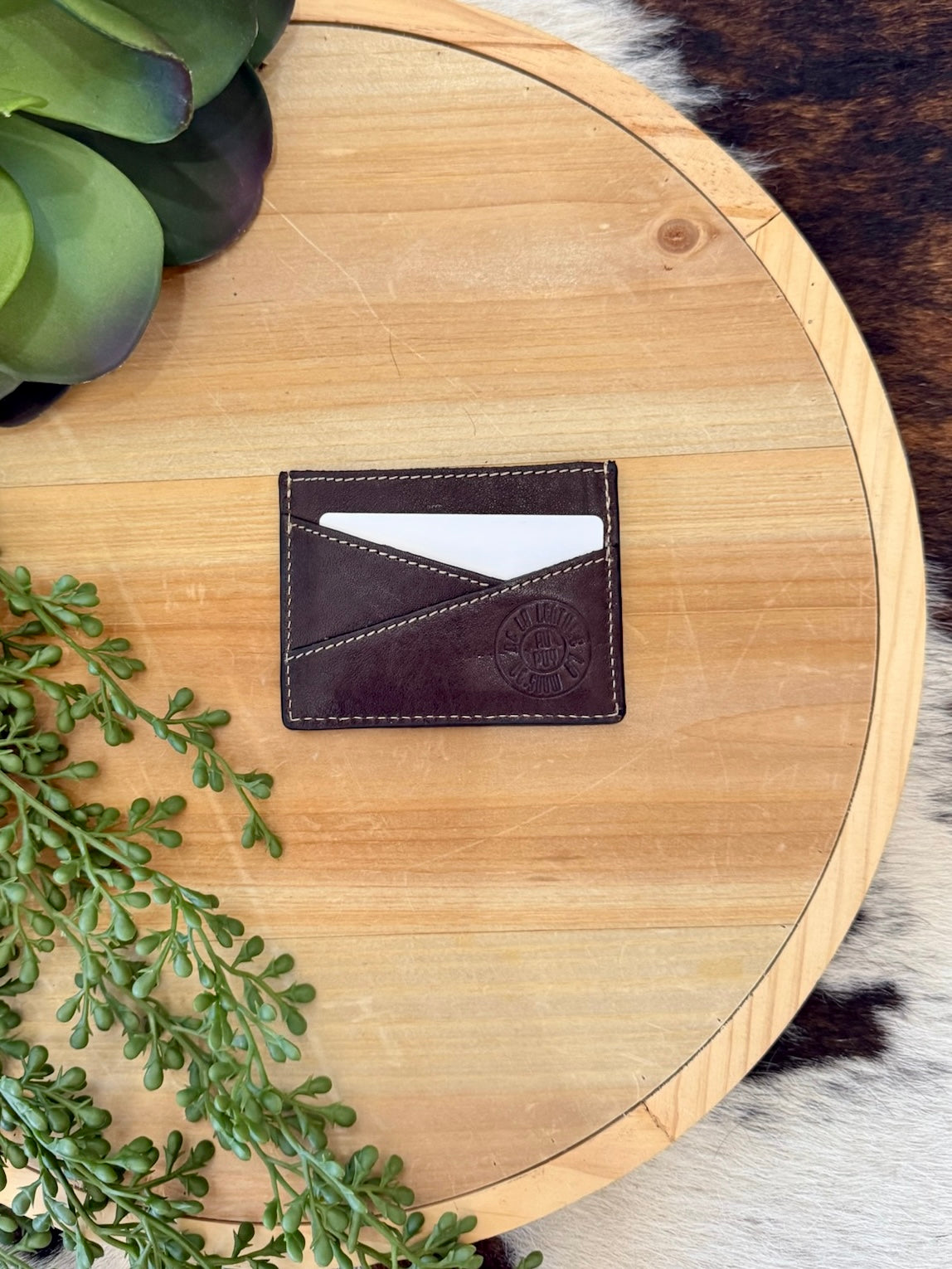 MYRA Tooled Leather Card Holder