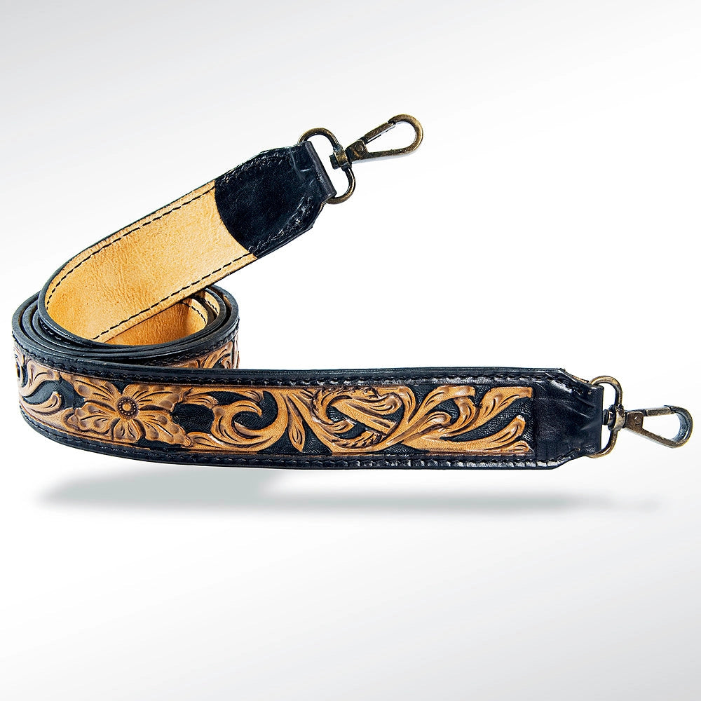 American Darling Tooled Leather Purse Strap