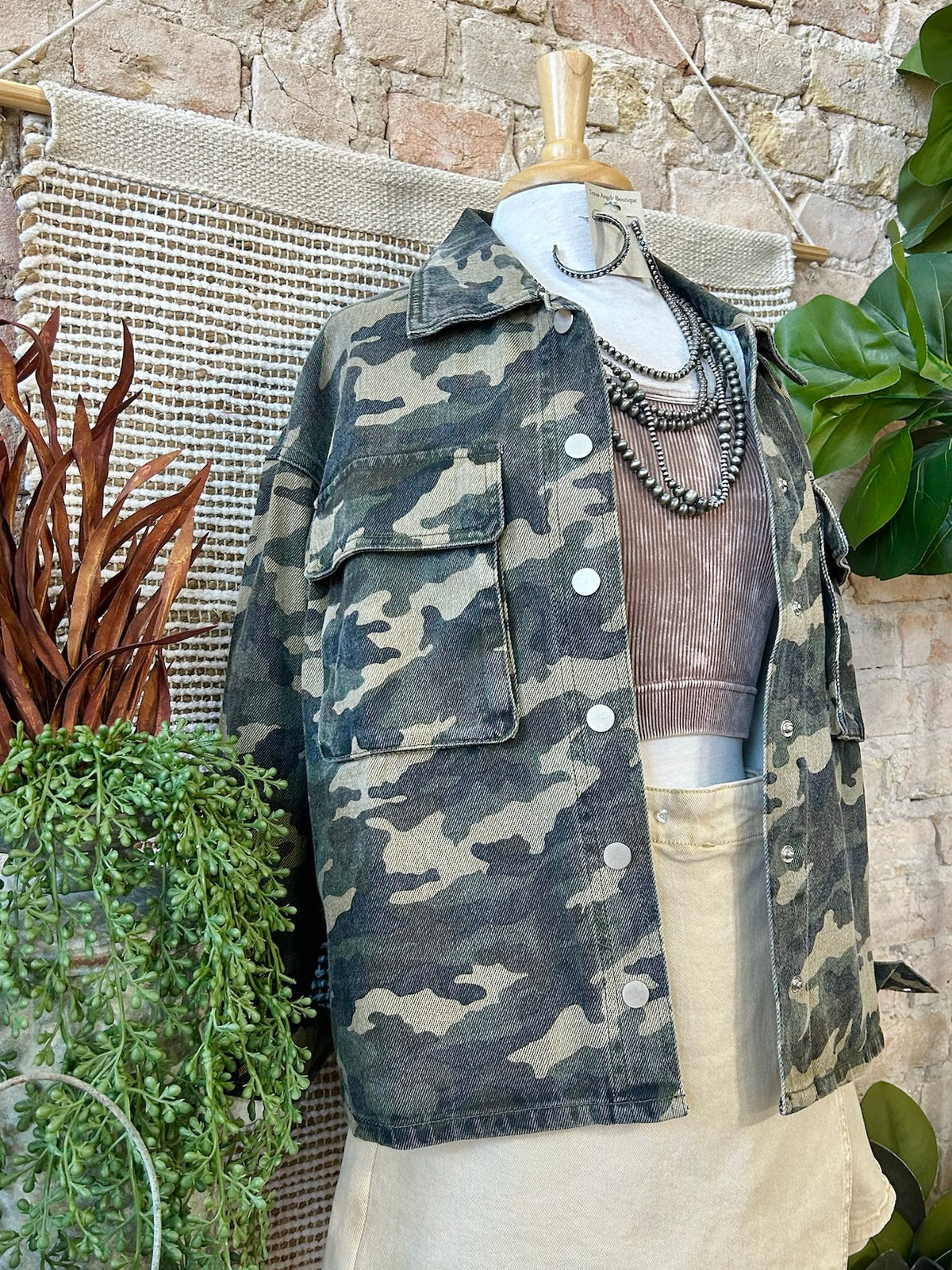 The Hunt Is Over Camo Print Jacket