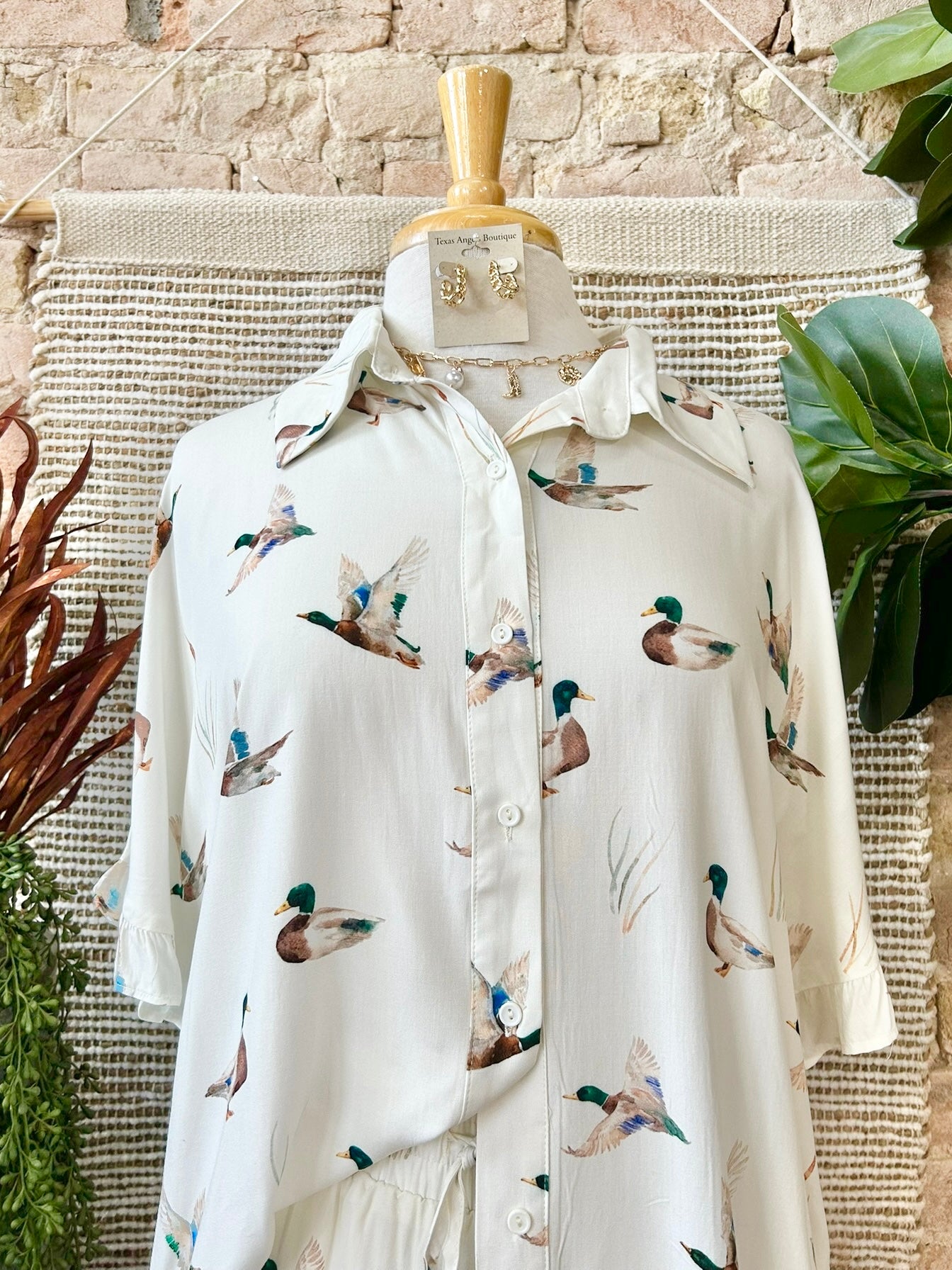 Don’t Ruffle My Feathers Mallard Duck Ruffled PJ Set