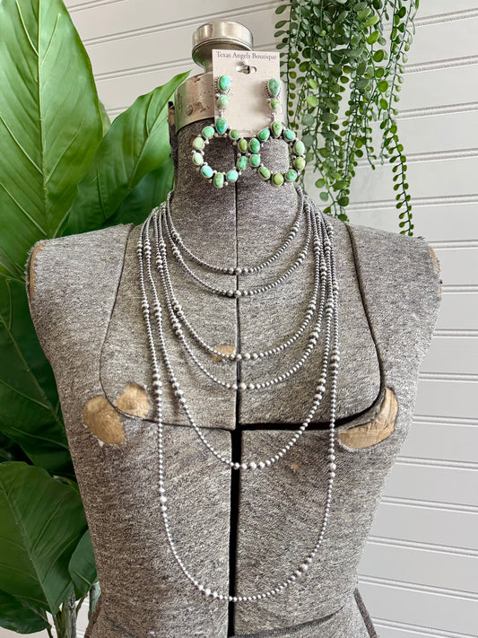 Graduated Sterling Silver Navajo Pearl Necklaces