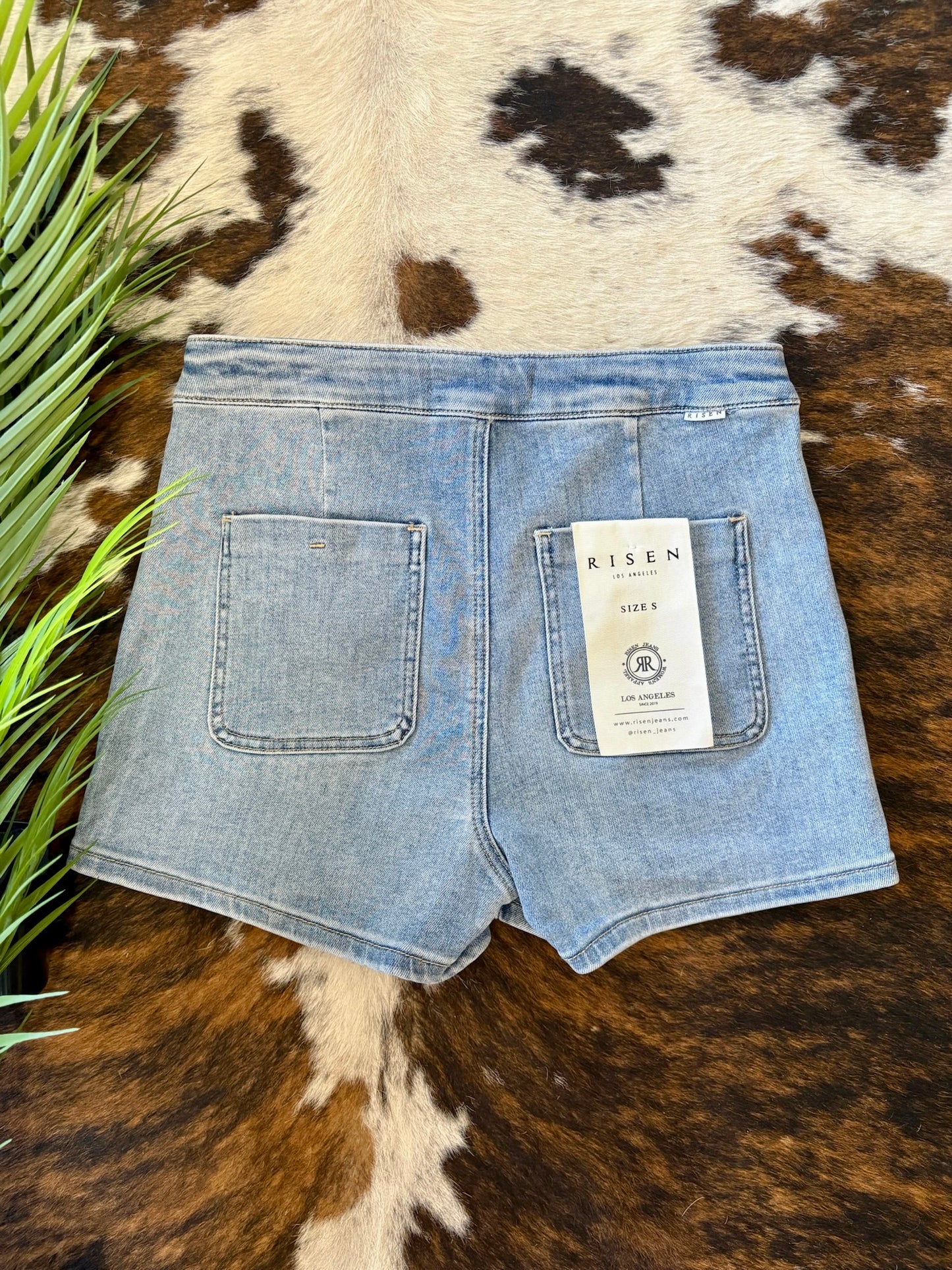 Dim The Lights Denim Risen Skort