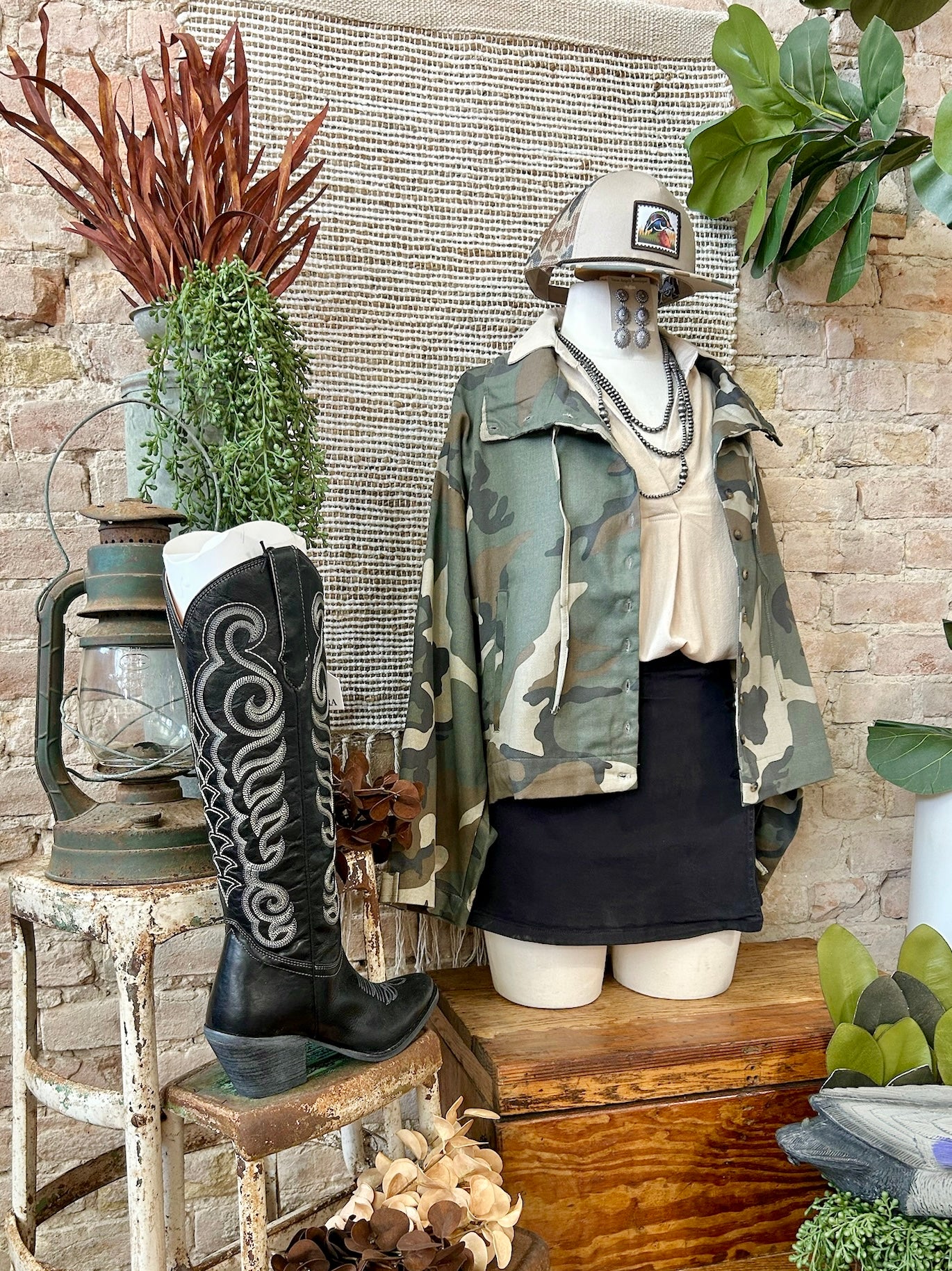 Wild As The Wind Camo Print Windbreaker