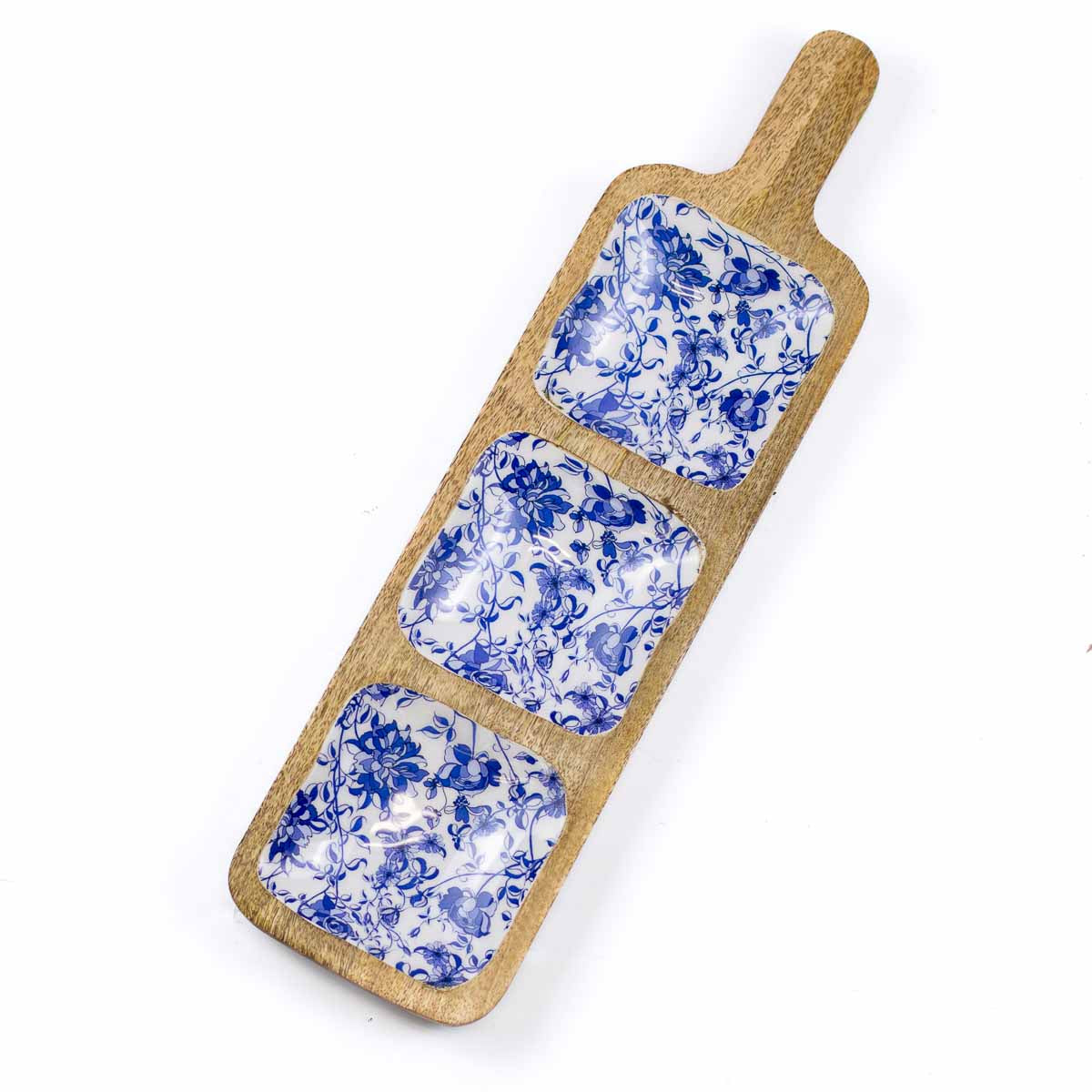 Blue Willow Wooden Serving Trey
