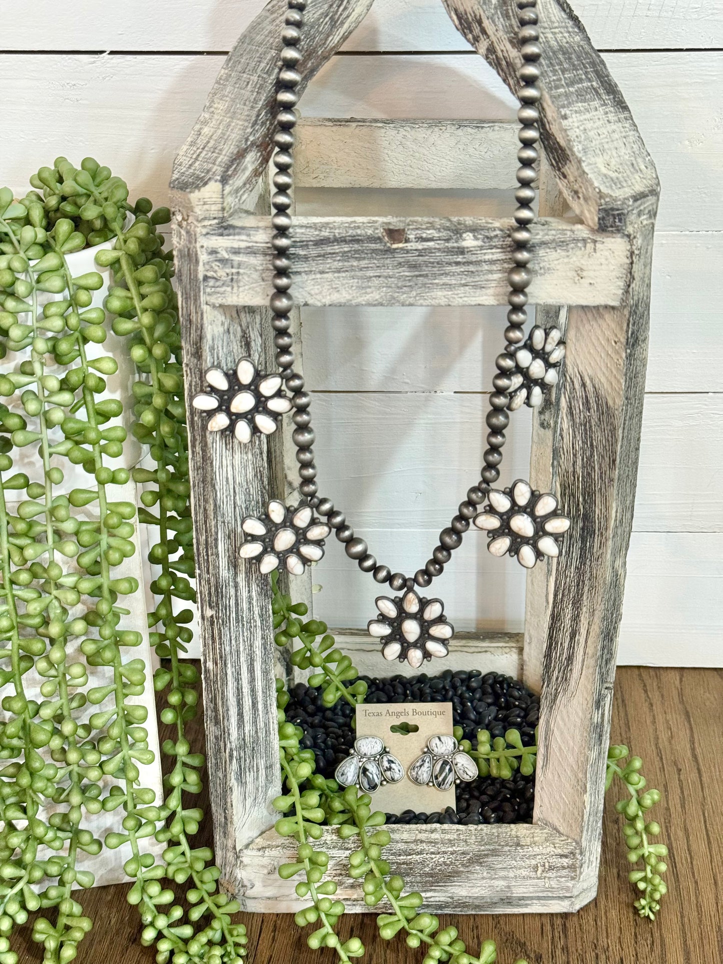 White Concho Necklace