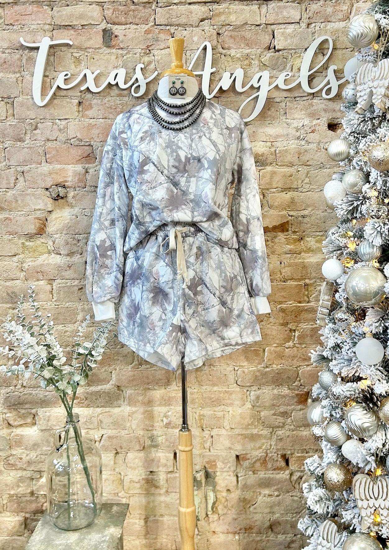 Can’t Stop Me Now Light Grey Camo Lounge Set