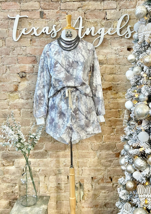 Can’t Stop Me Now Light Grey Camo Lounge Set