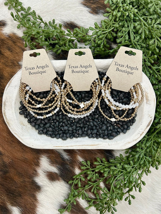 Stretchy Gold Bracelet Set