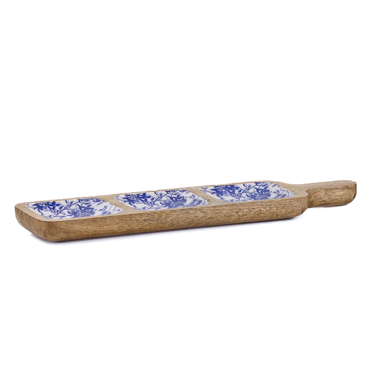 Blue Willow Wooden Serving Trey