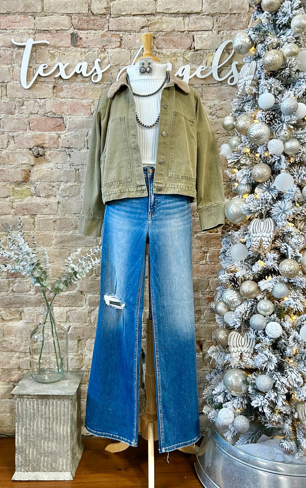 Joy To The World Olive Corduroy Jacket