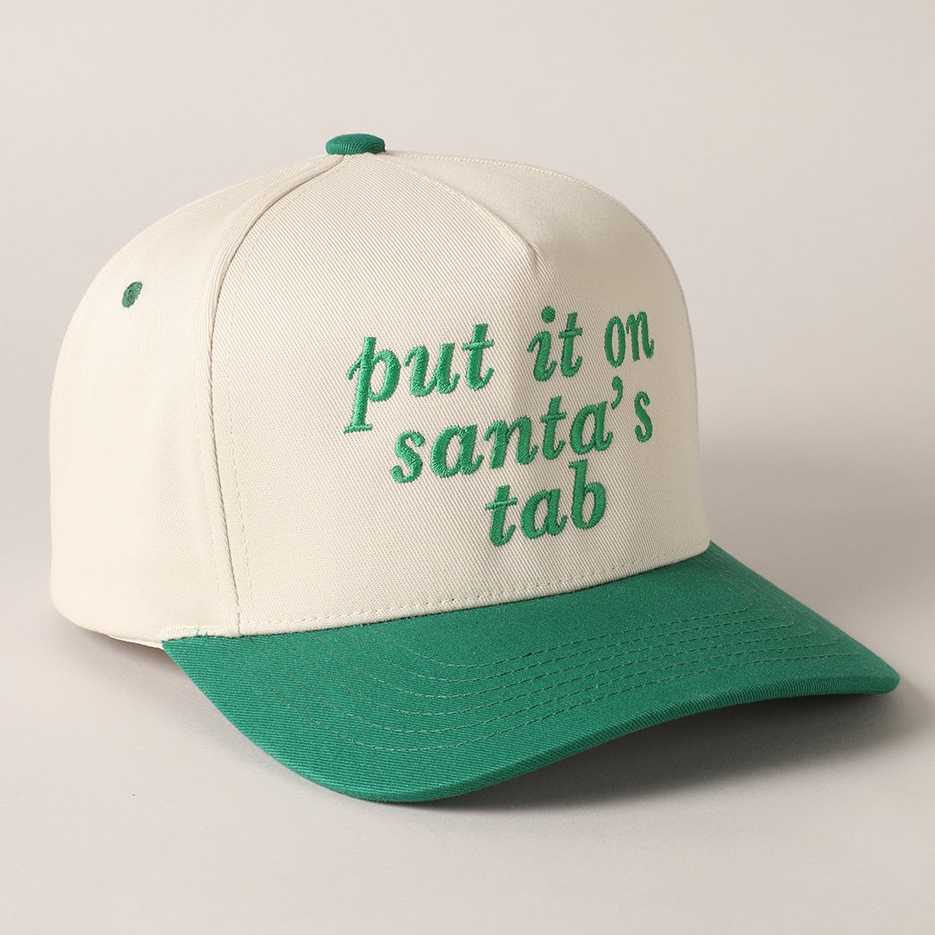 Put It On Santa's Tab Green Trucker Hat