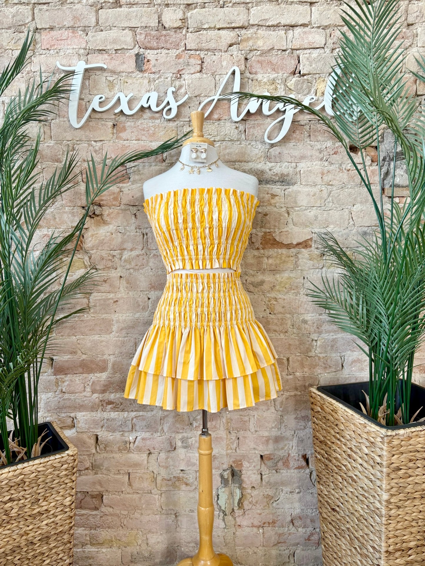 When Life Gives You Lemons Yellow Striped Tube Top