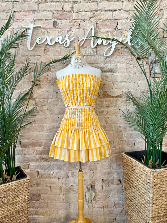 When Life Gives You Lemons Yellow Striped Tube Top