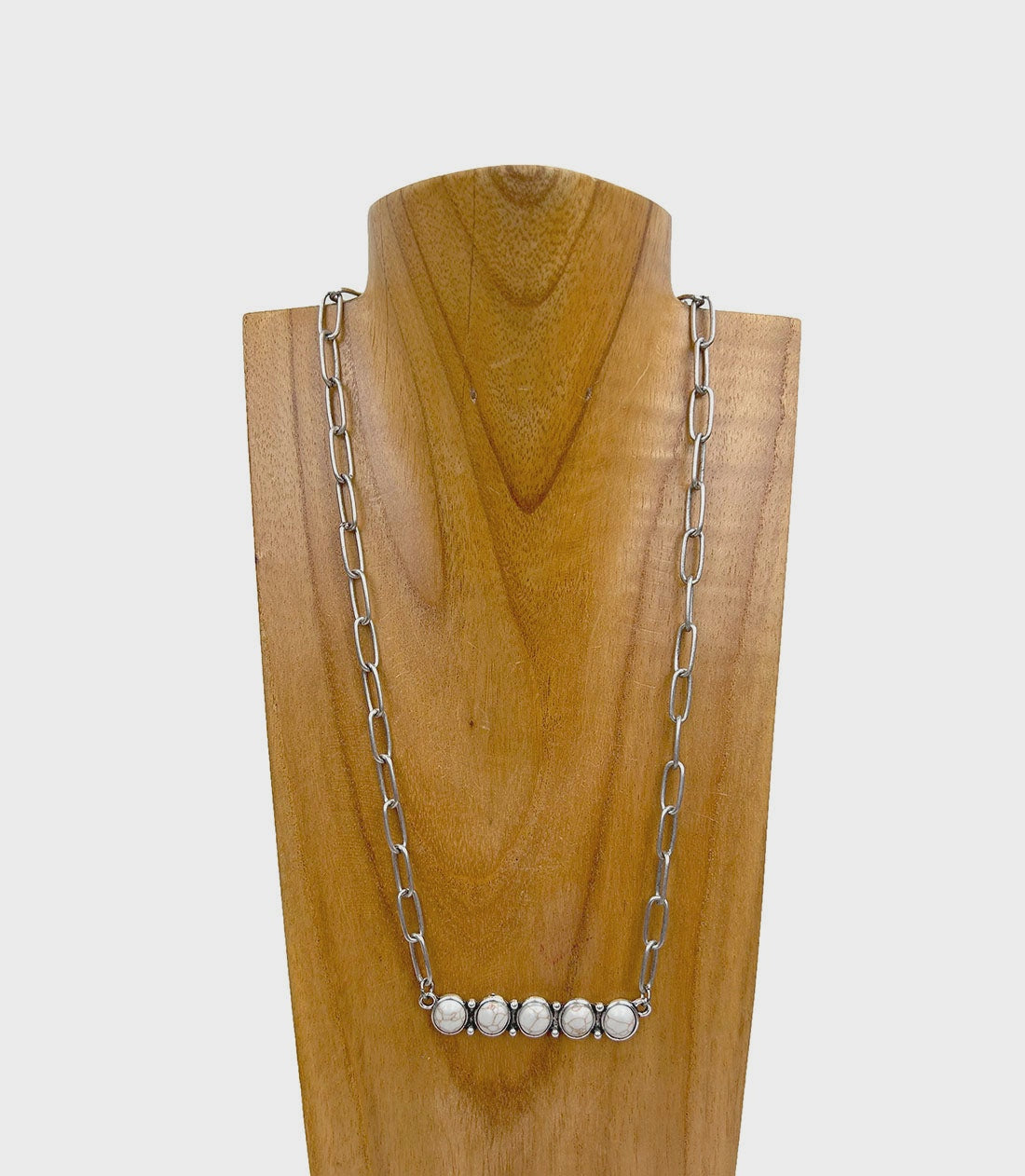 White Bar Necklace