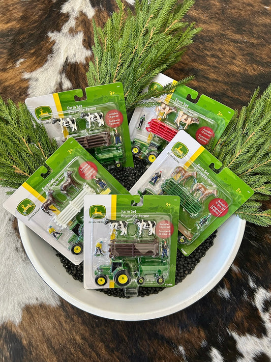 John Deere 10 Piece Tractor Toy Sets