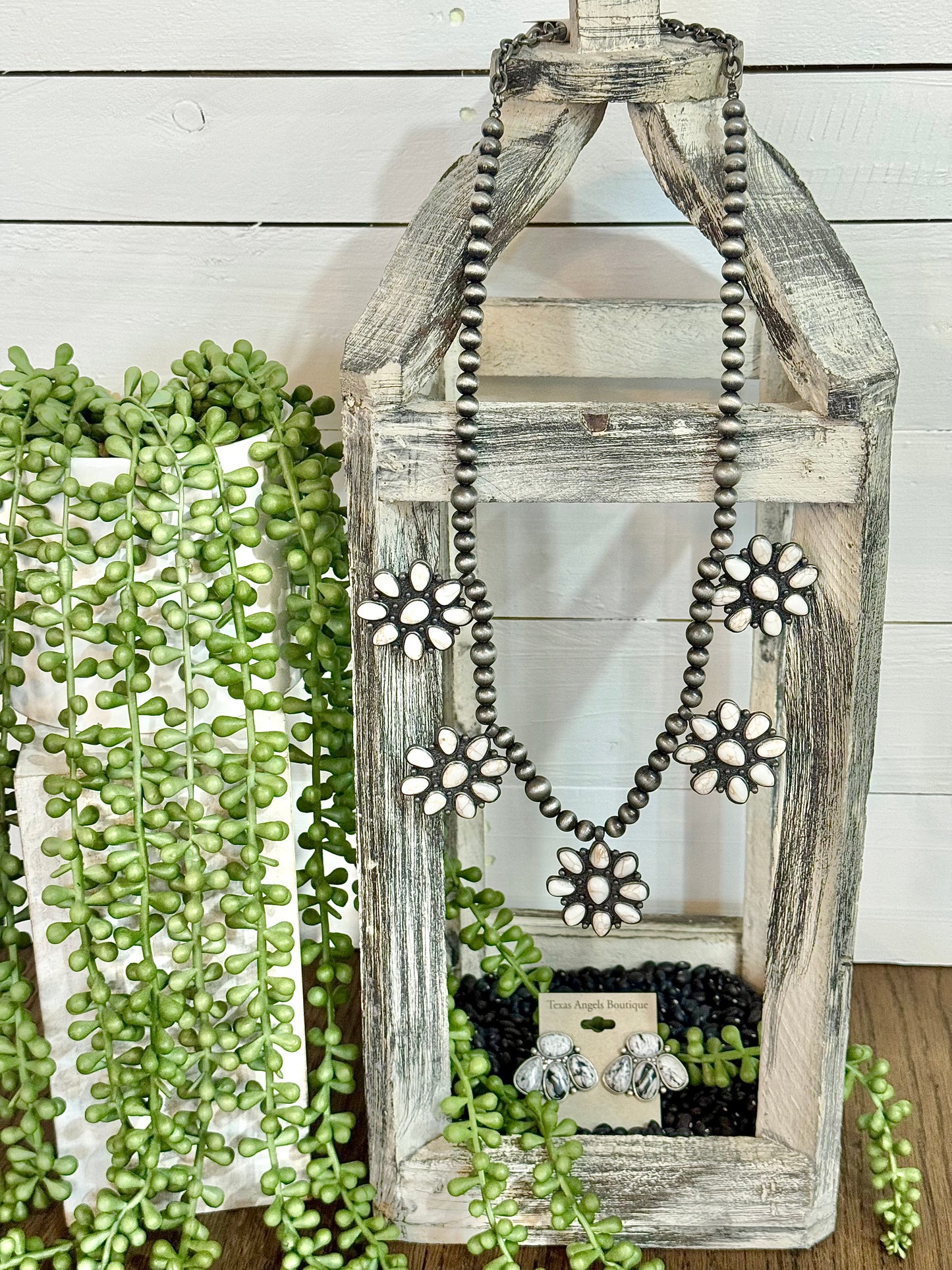 White Concho Necklace